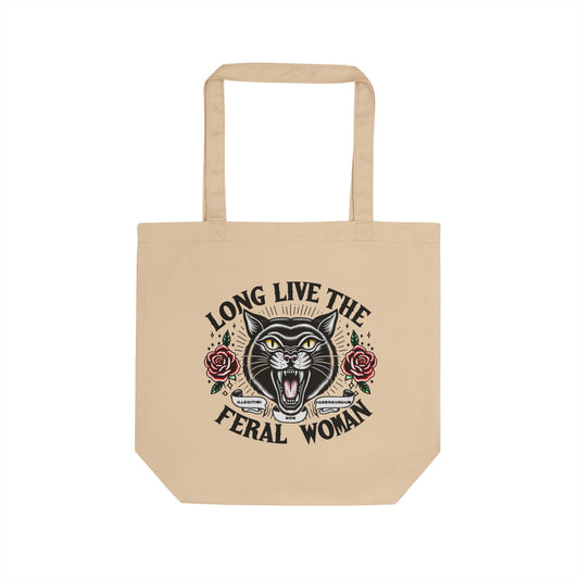 Large Eco Tote Bag | Long Live the Feral Woman